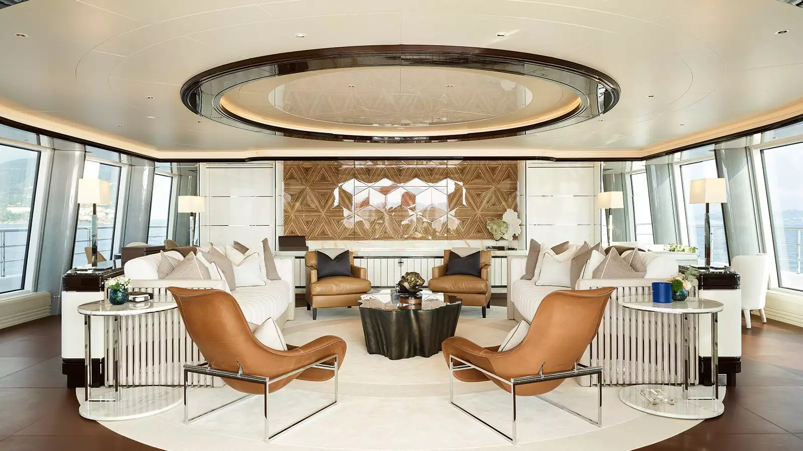 Interiore dell'yacht di progettazione dell'argano di Andrew