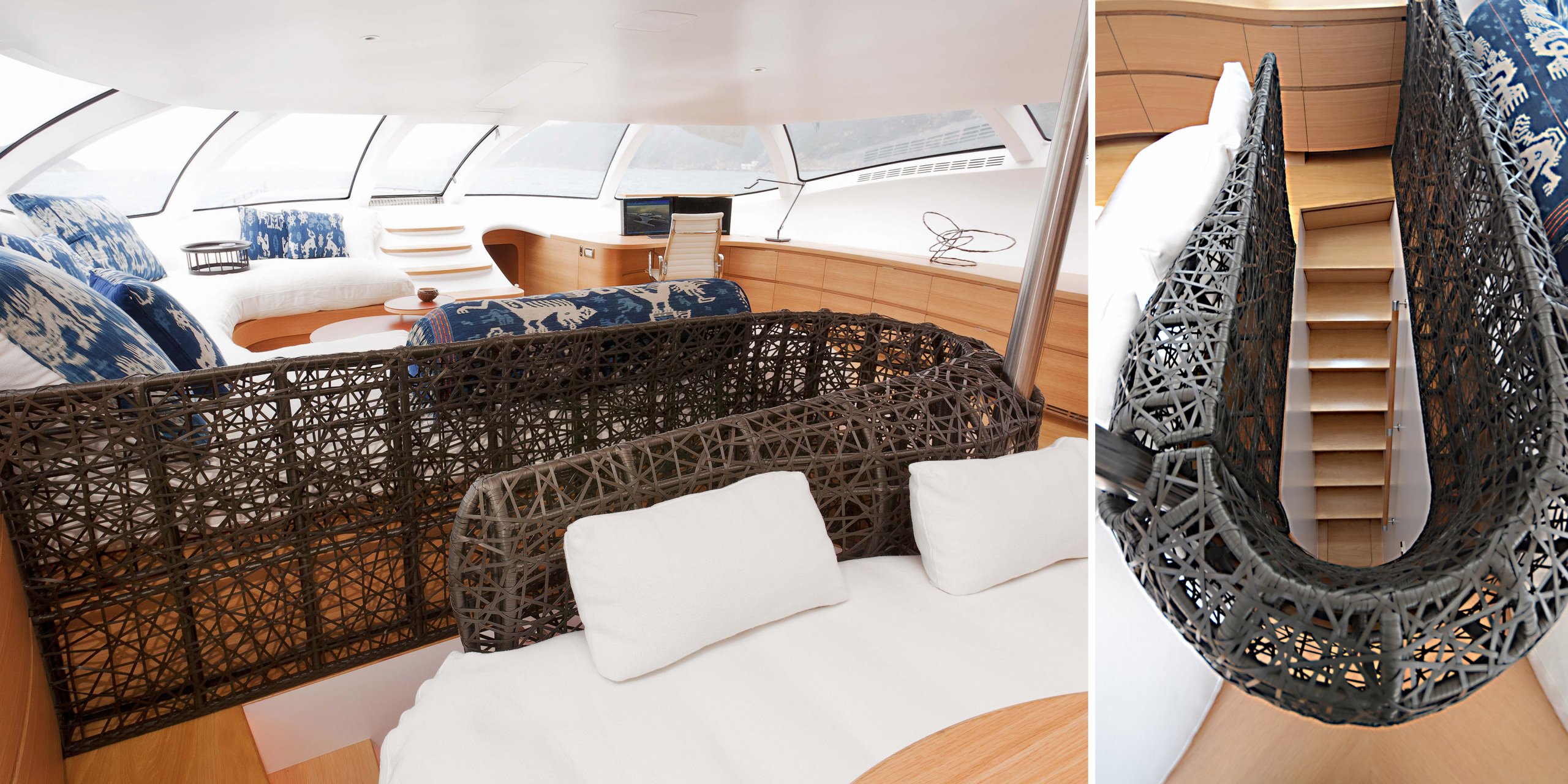 interno dell'yacht Adastra 