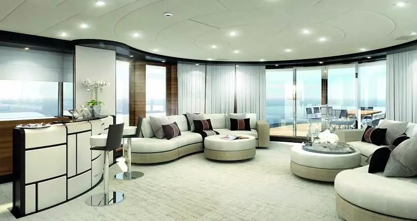 Heesen yacht White interior 