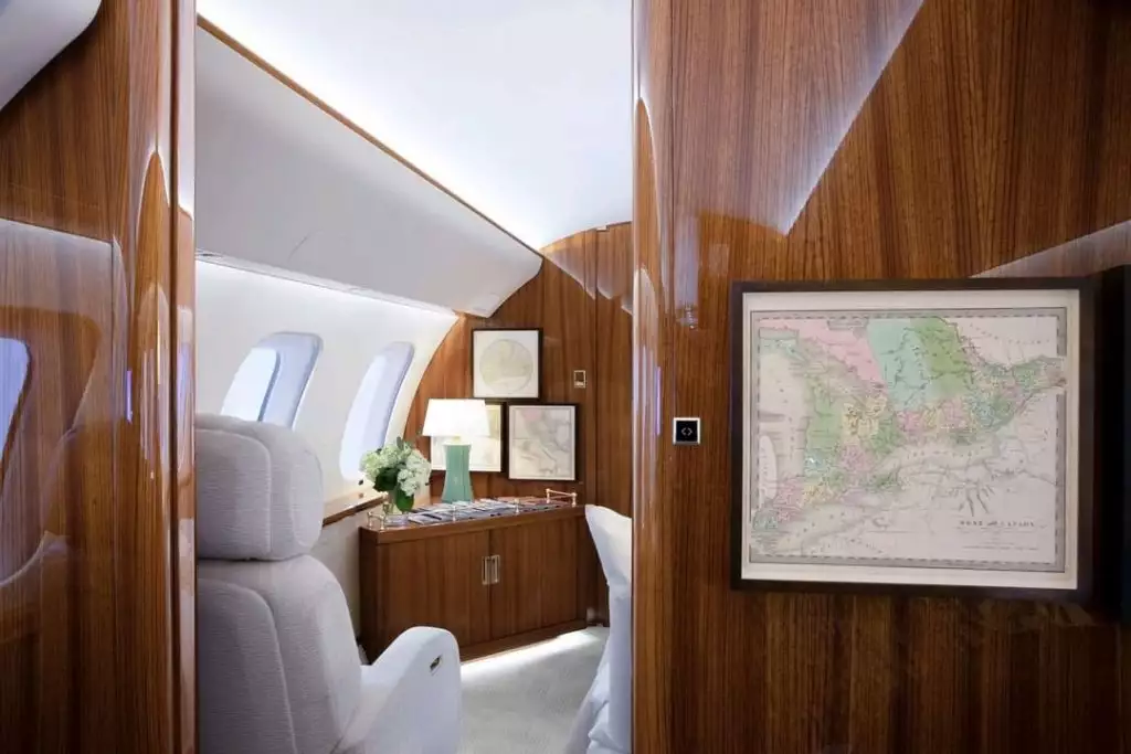Interior del N393BX Bombardier Global 7500 – Barry Diller