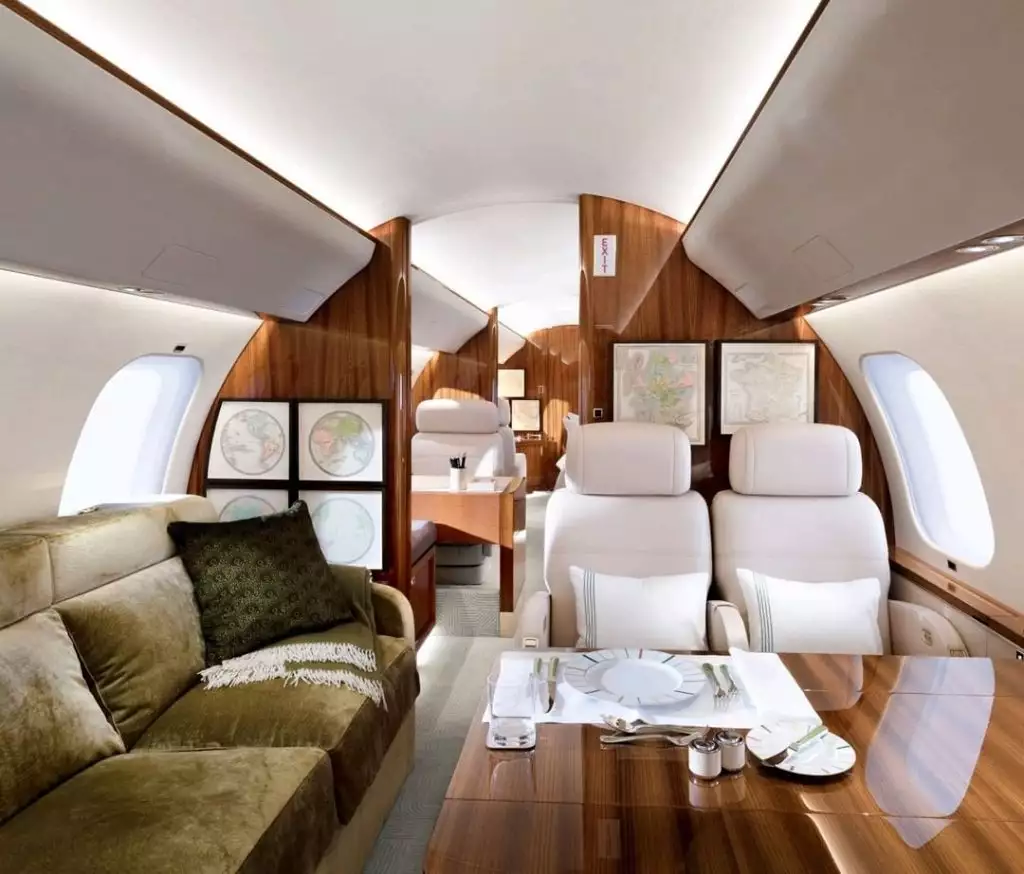 Interior del N393BX Bombardier Global 7500 – Barry Diller