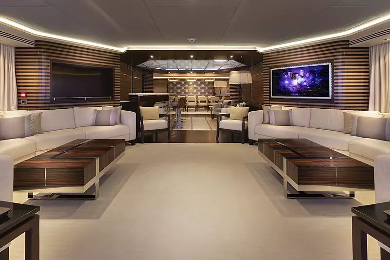 Interiore di illusione dell'yacht di Heesen
