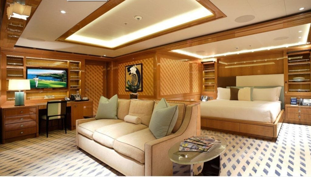 inside the dilbar yacht