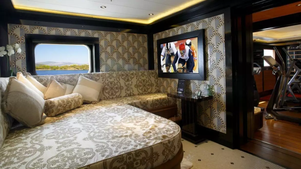 interior do iate Dilbar