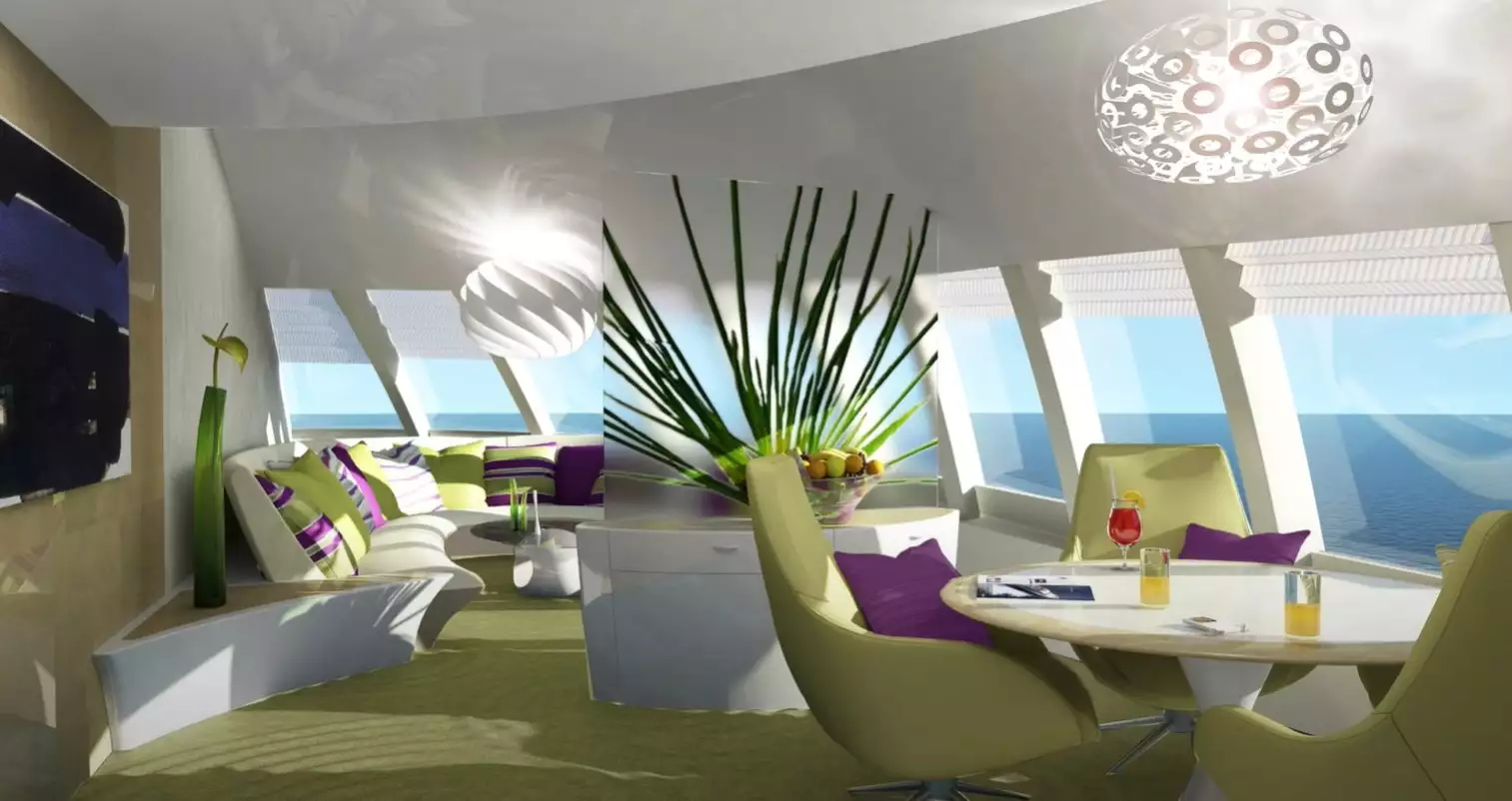 interno dell'yacht YAS