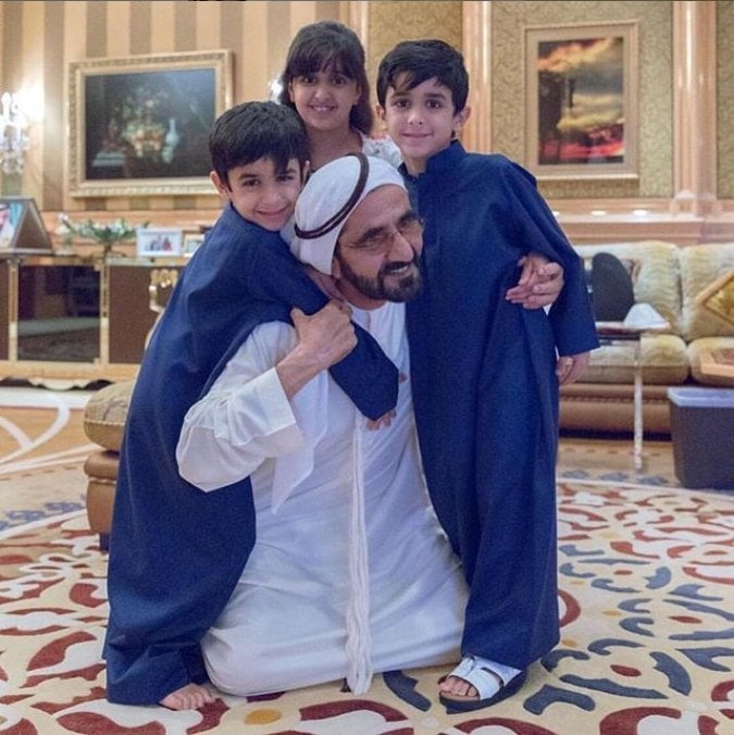 La familia del jeque Mohammed bin Rashid Al Maktoum