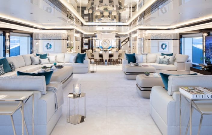 4 bedroom billionaire luxury yacht interior