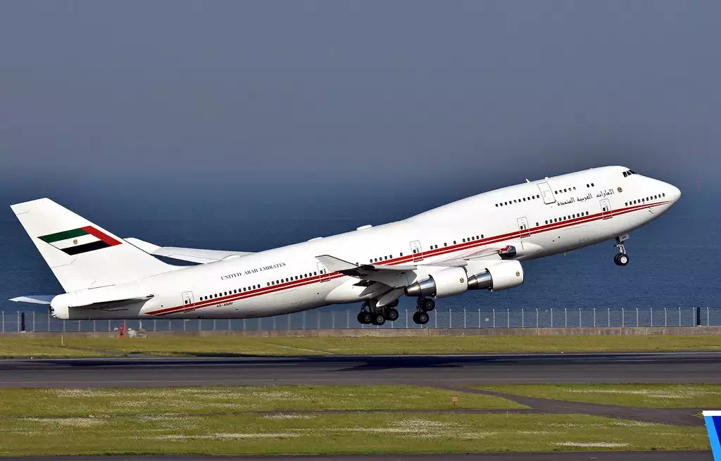 A6-MMM ਦੁਬਈ ਰਾਇਲ ਫਲਾਈਟ B747 BBJ