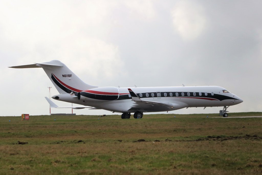 N611BF Bombardier Global 6000 Arthur en blanco