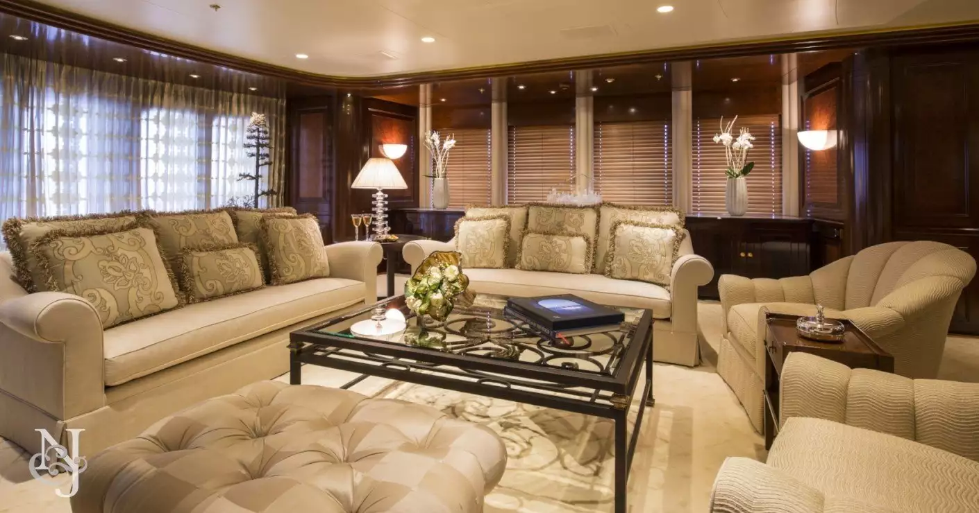 yacht Blue Moon interior 