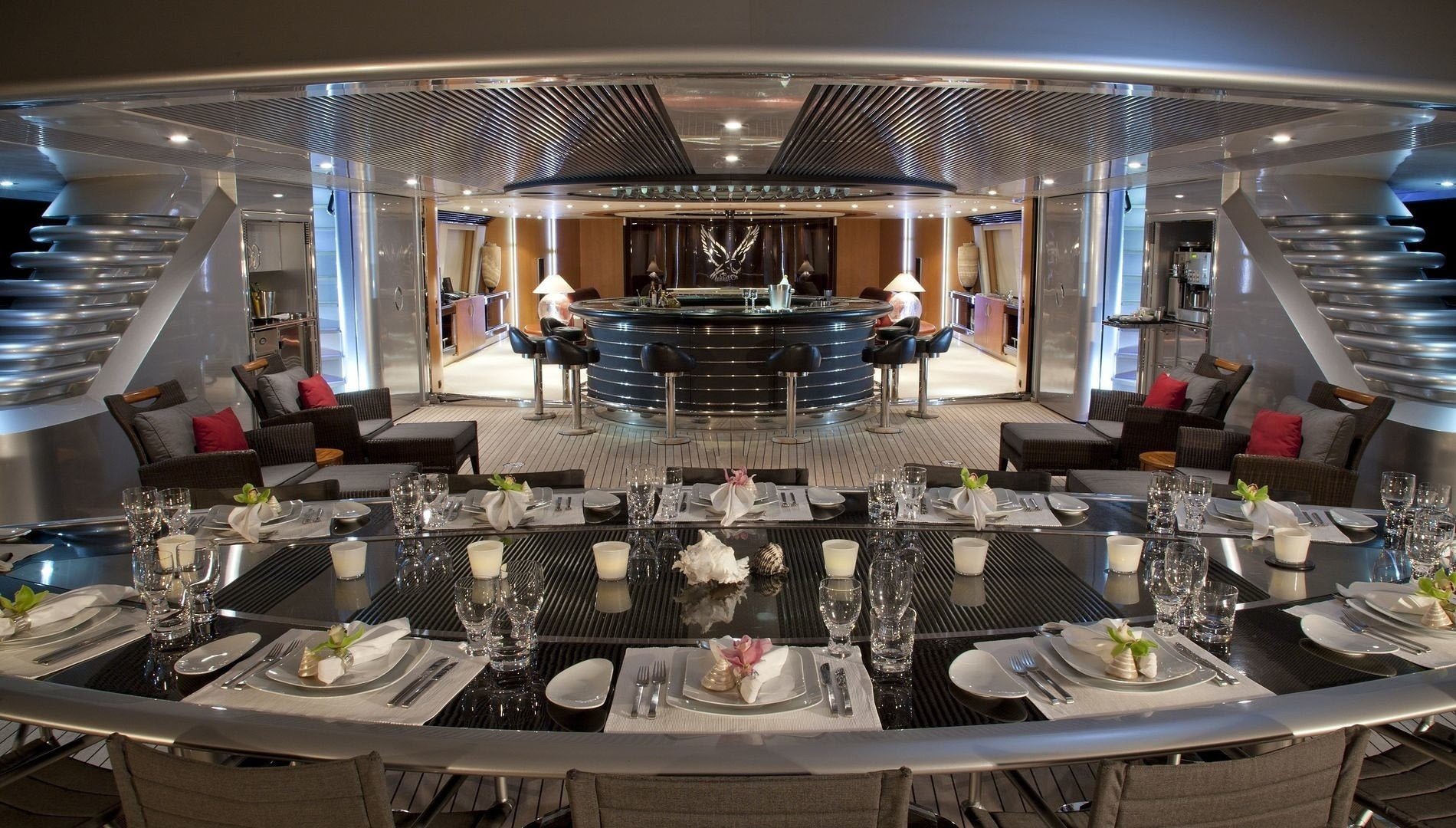 Maltese Falcon yacht interior