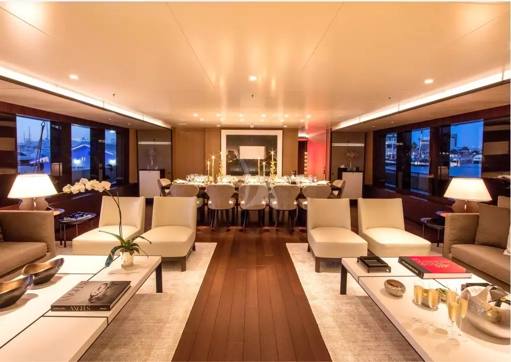 Interno di Halo dell'yacht di Feadship