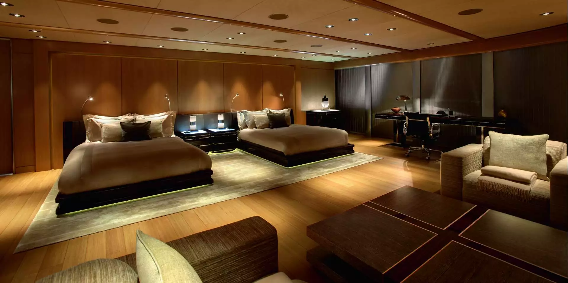 Interno di Musashi dell'yacht di Feadship