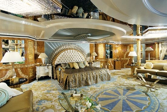 Inside PRINCE ABDULAZIZ Yacht • Helsingor Vaerft • 1984 • Value $100M • Owner Prince Abdul Aziz