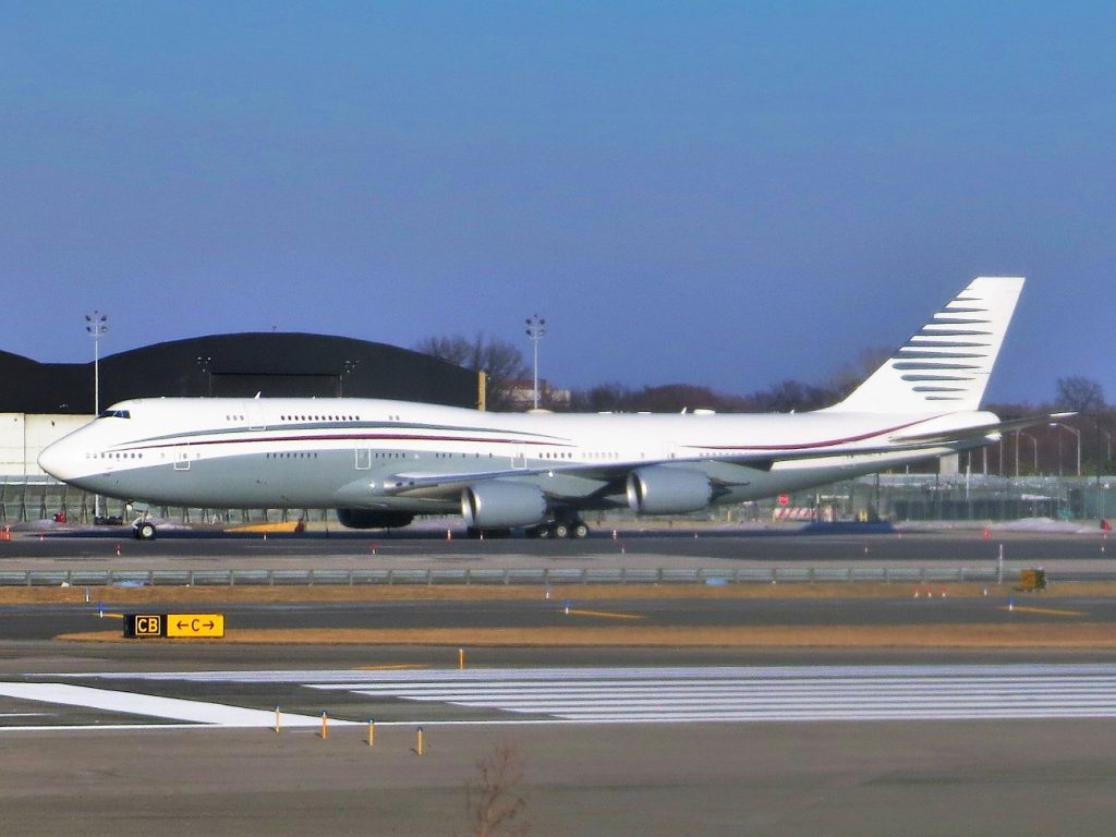 Volo A7-HBJ B747 Qatar Amiri 