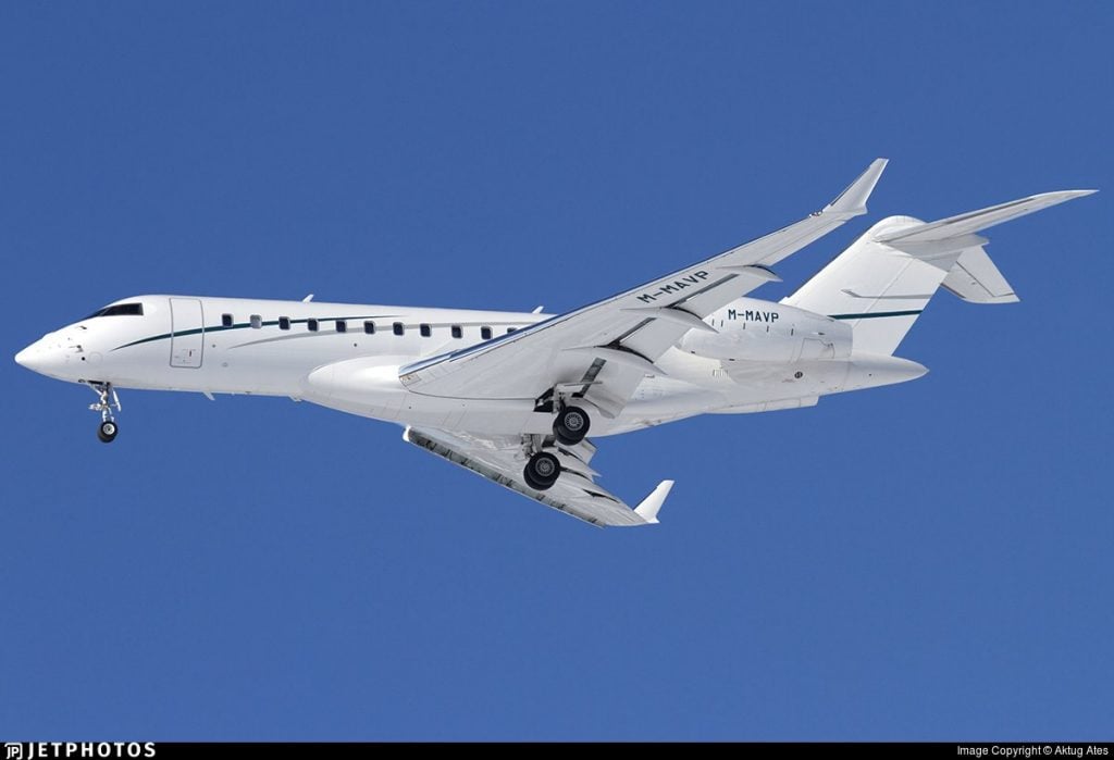 M-MAVP Bombardier Global 6000 Arkady Rotenberg özel jeti