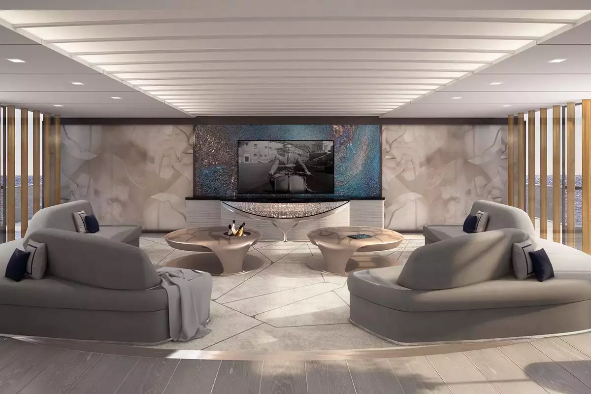 Design d'interni per yacht March e White