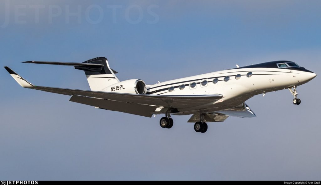 N515PL G650 Частный самолет Нэнси Уолтон Лори