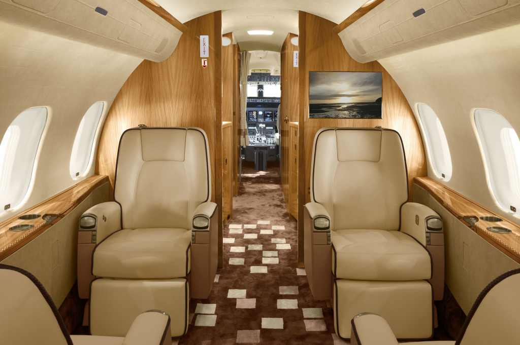 Rashnikov private jet interior