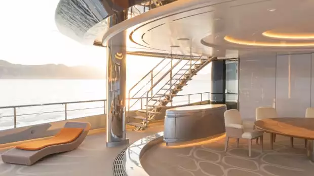 Interior design dello yacht Reymond Langton 