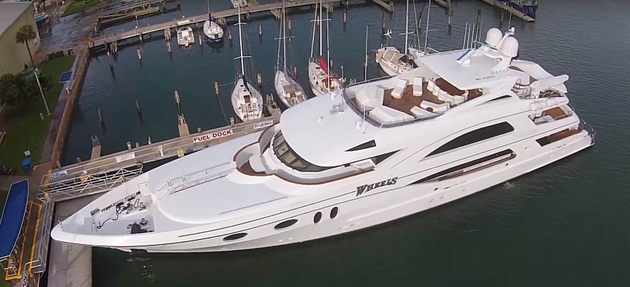 Inside WHEELS Yacht • Trinity • 2009 • Value 35M • owner Rick Hendrick