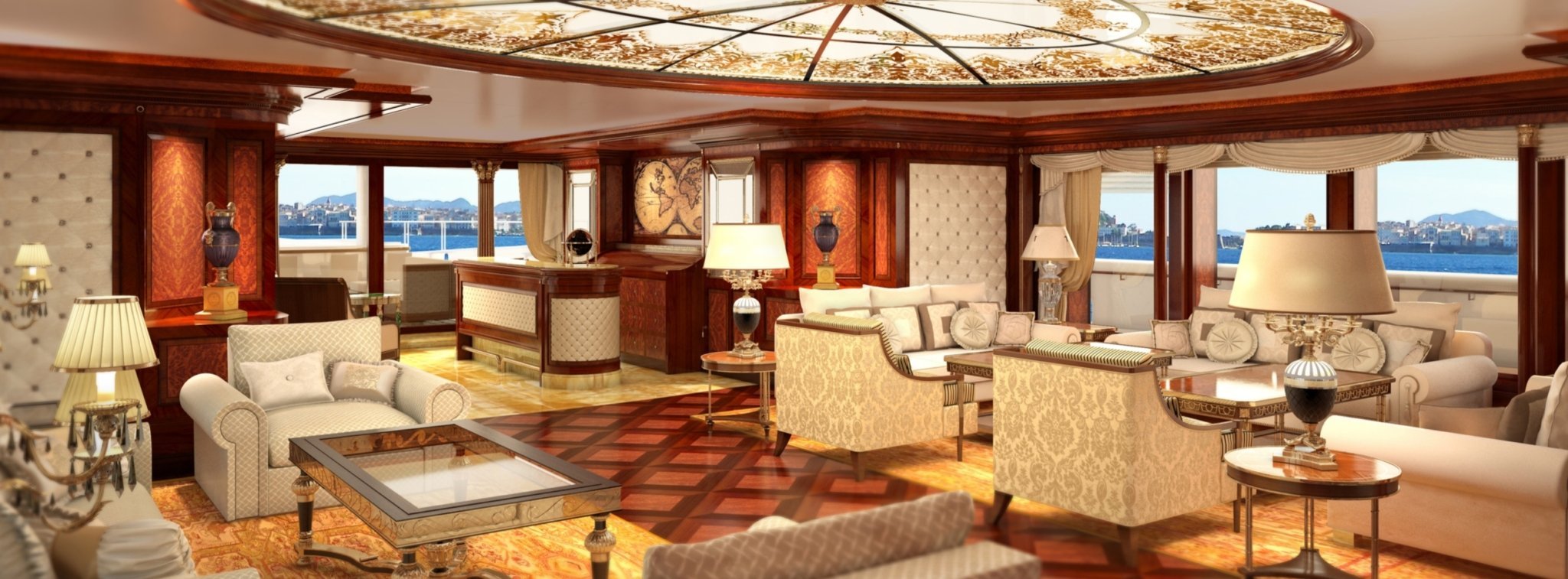 yacht crescent interior