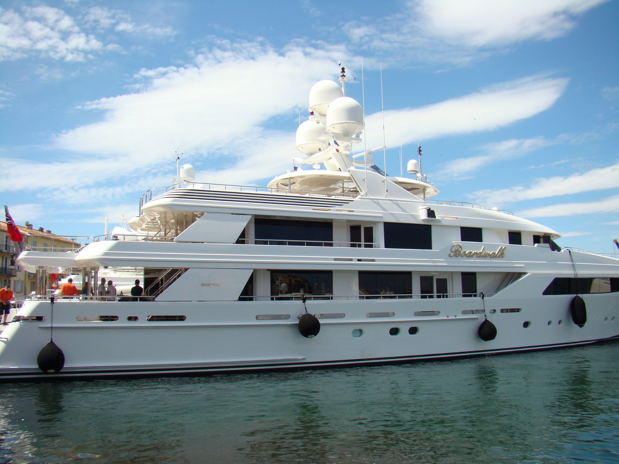 motor yacht boardwalk for sale