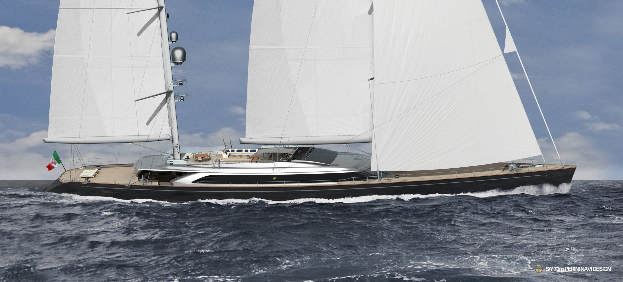 Yate BADIS 1 • Perini Navi • 2016 • Propietario Rey de Marruecos