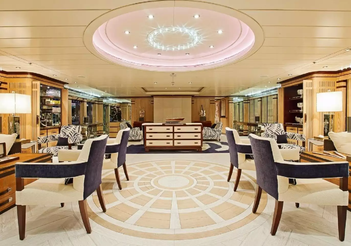 Royal Denship yacht Force Blue interior