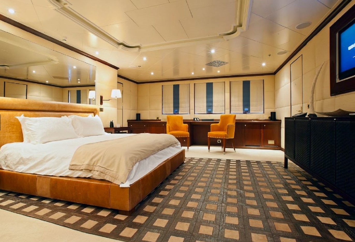 Royal Denship yacht Force Blue interior