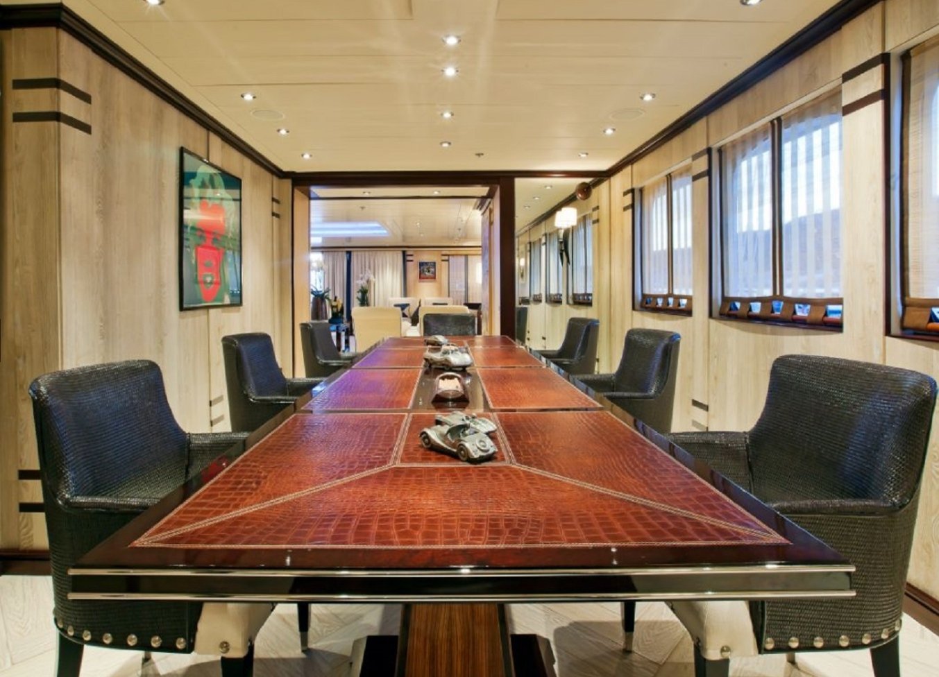 Royal Denship yacht Force Blue interior