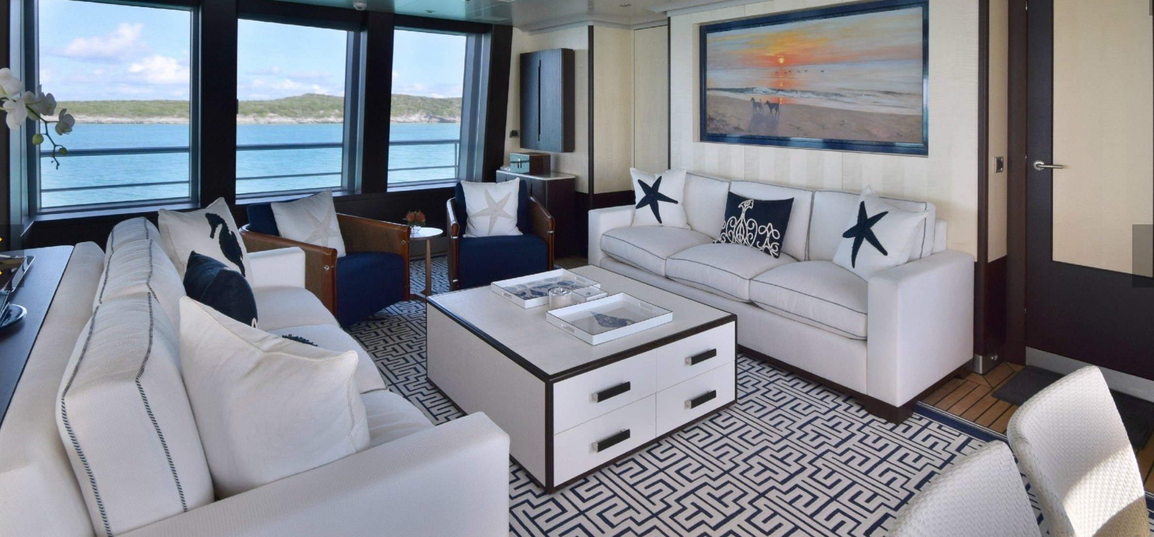 Interno dell'yacht di Lurssen Madsummer