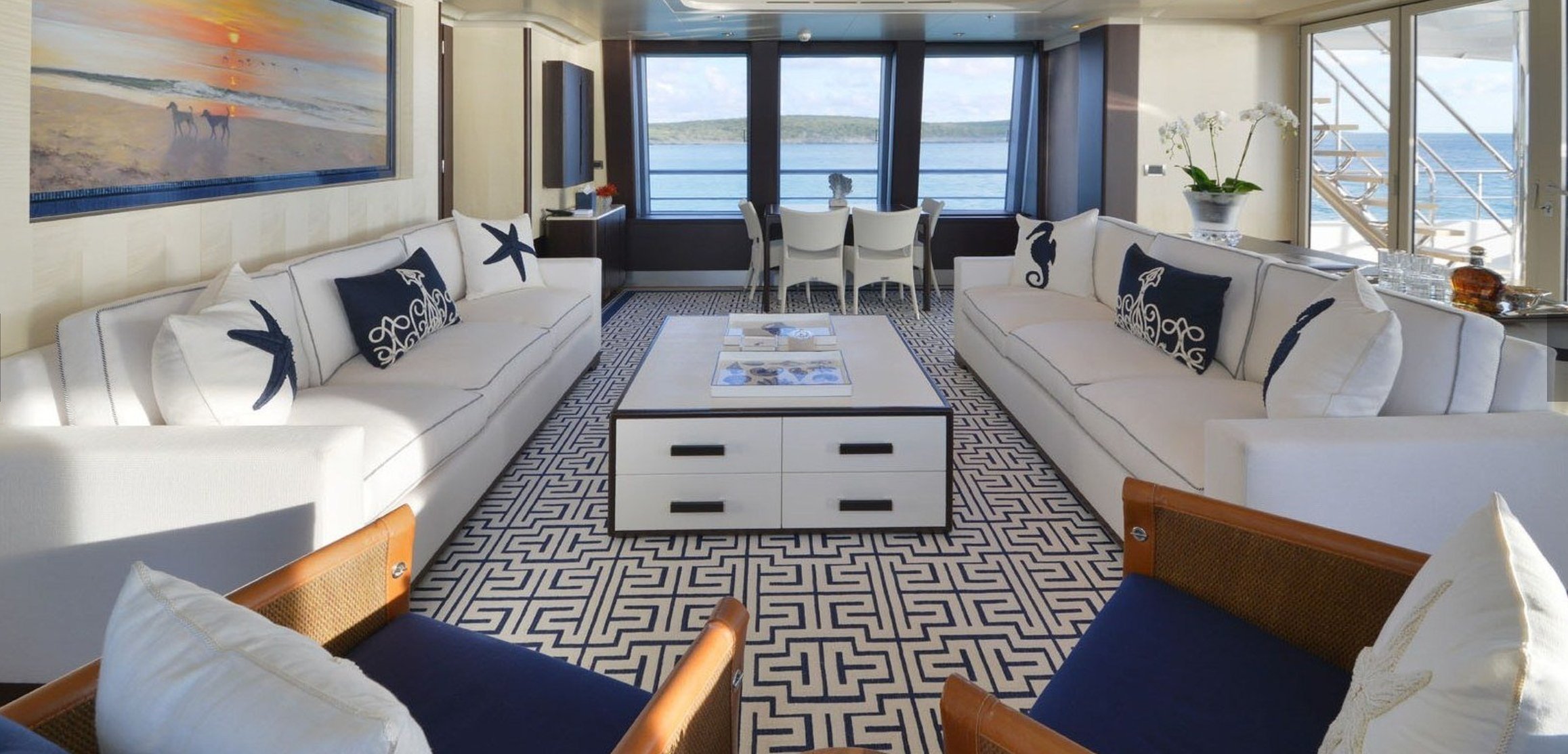 Intérieur du yacht Lurssen Madsummer