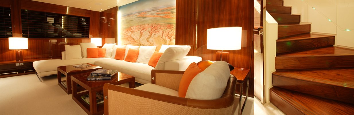 yacht Dragonfly intérieur