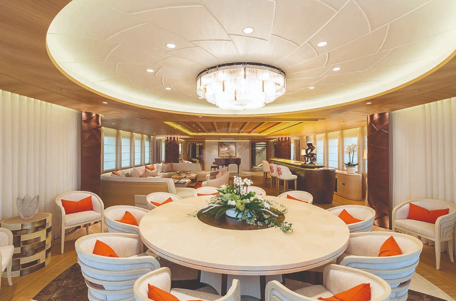 yacht Here Comes The Sun interior