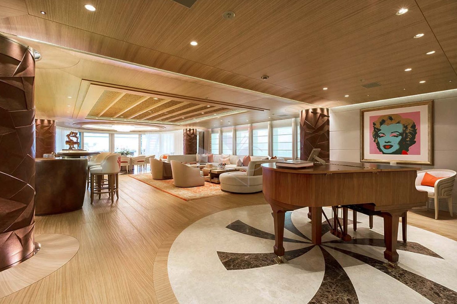 yacht Here Comes The Sun interior