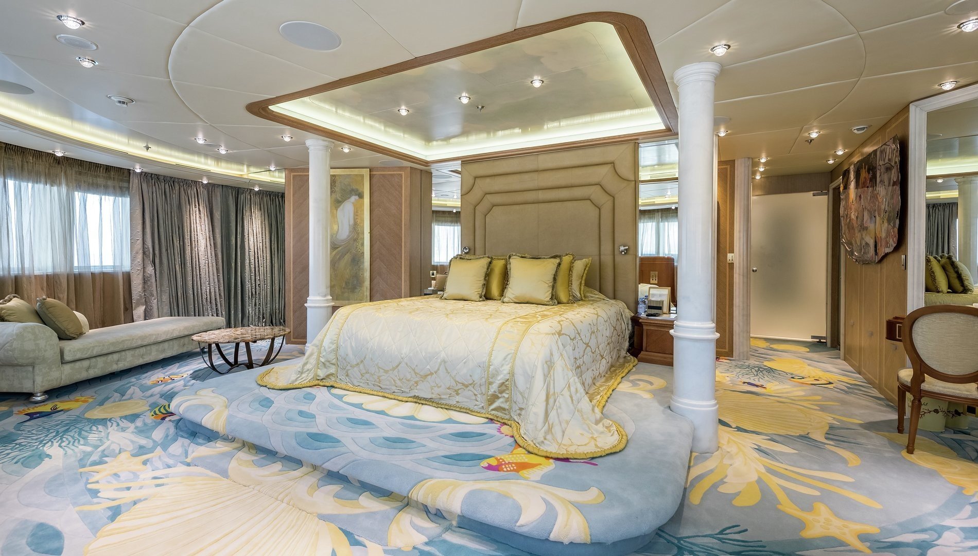 Yacht-Mondschein-Interieur