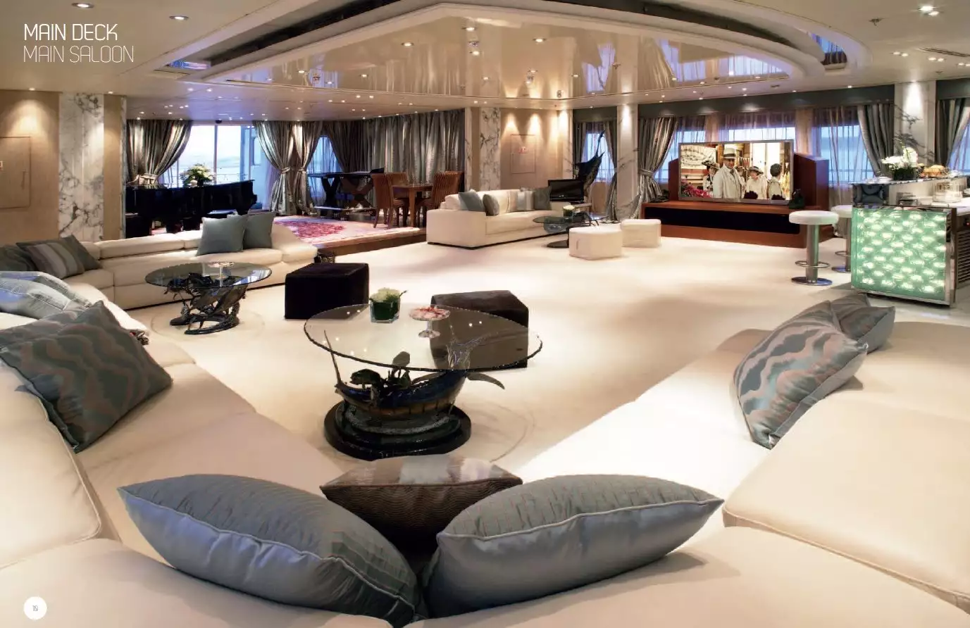 Yacht-Mondschein-Interieur