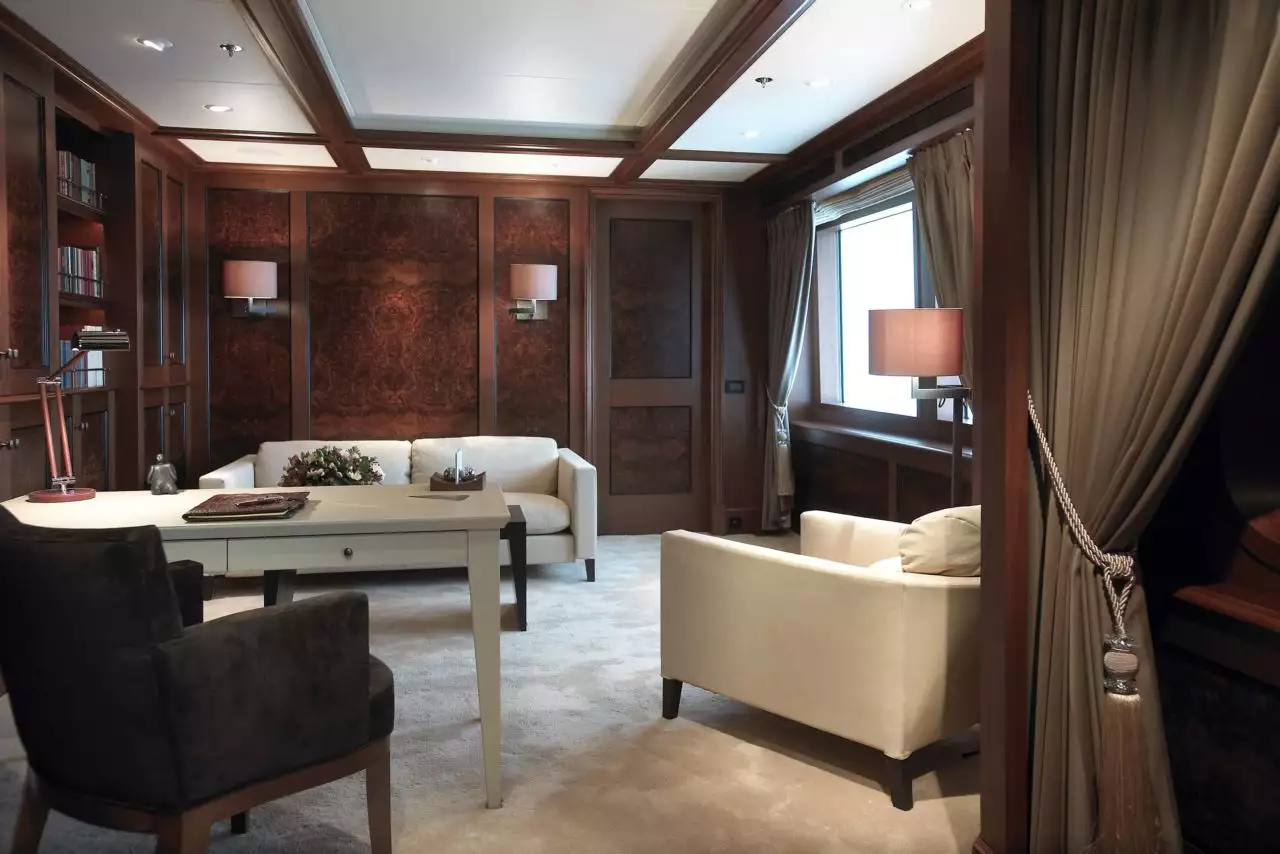 Interno dell'utopia dell'yacht di Feadship