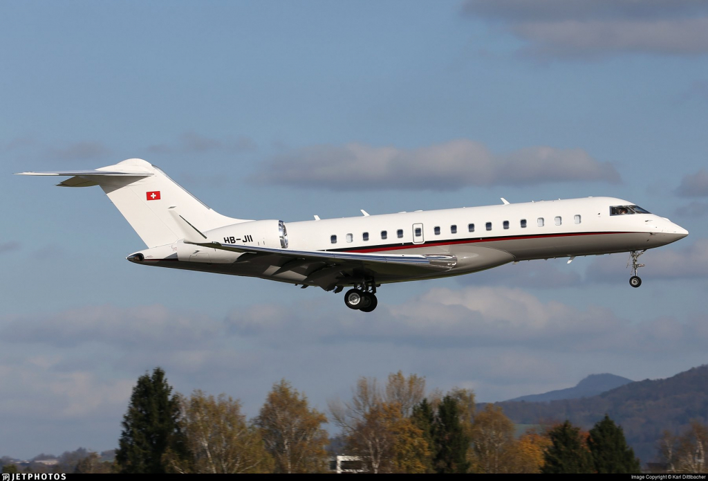 Avión HB-JII Bombardier Ernesto Bertarelli