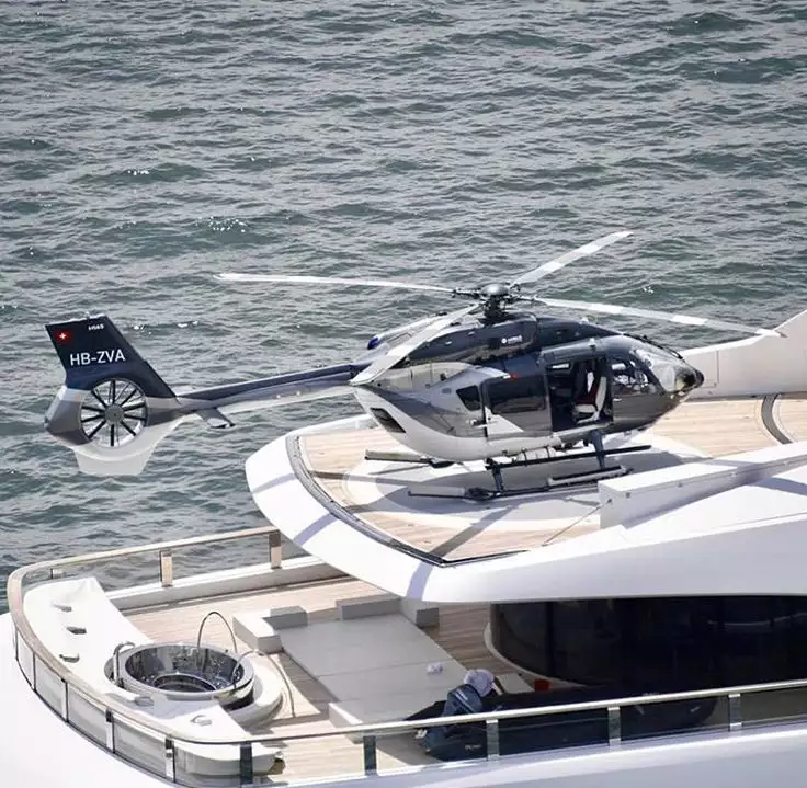 HB-ZVA Airbus H145 tender per yacht Vava 