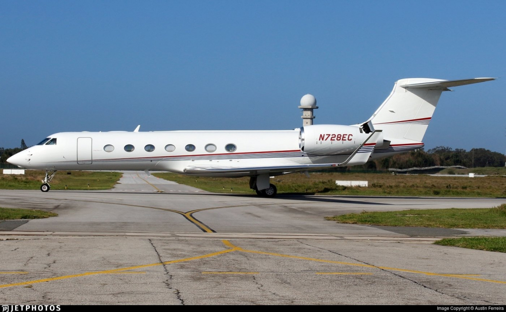 Jet privé N728EC Gulfstream G550 Gary Chouest