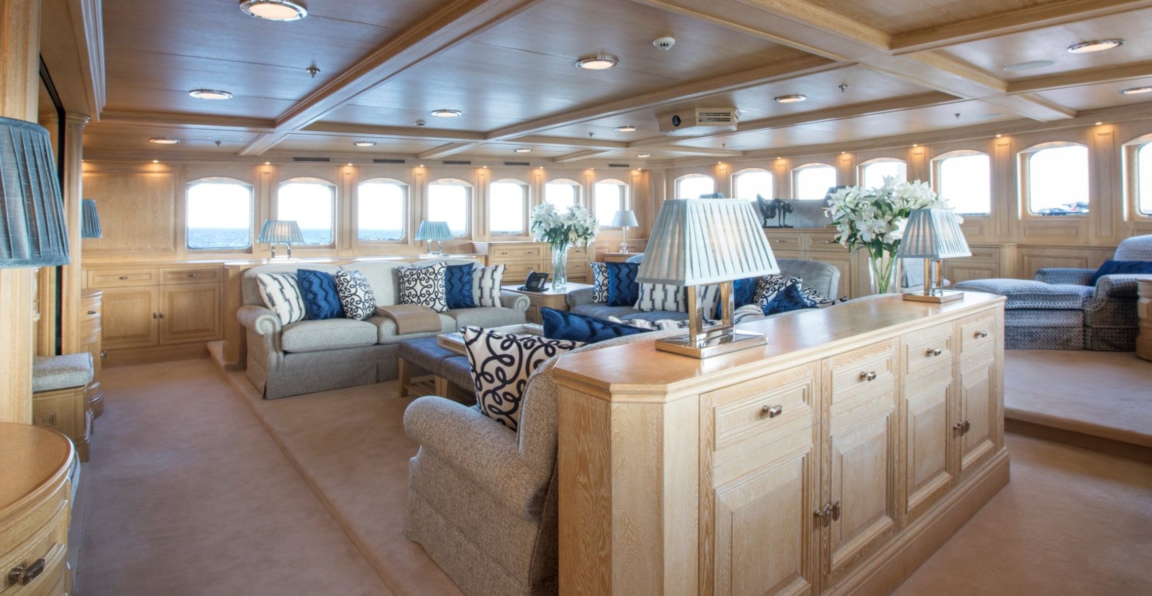 Denis O'Brien yacht NERO interior