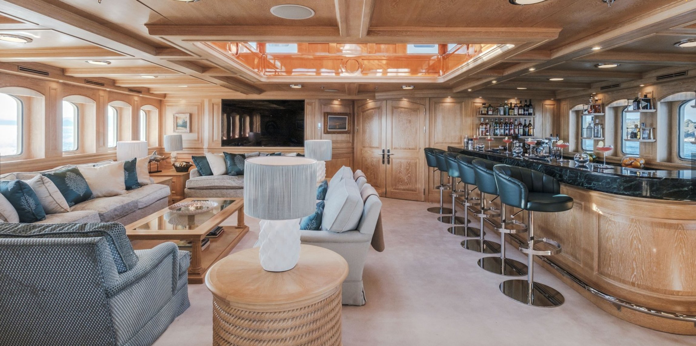 Denis O'Brien yacht NERO interior
