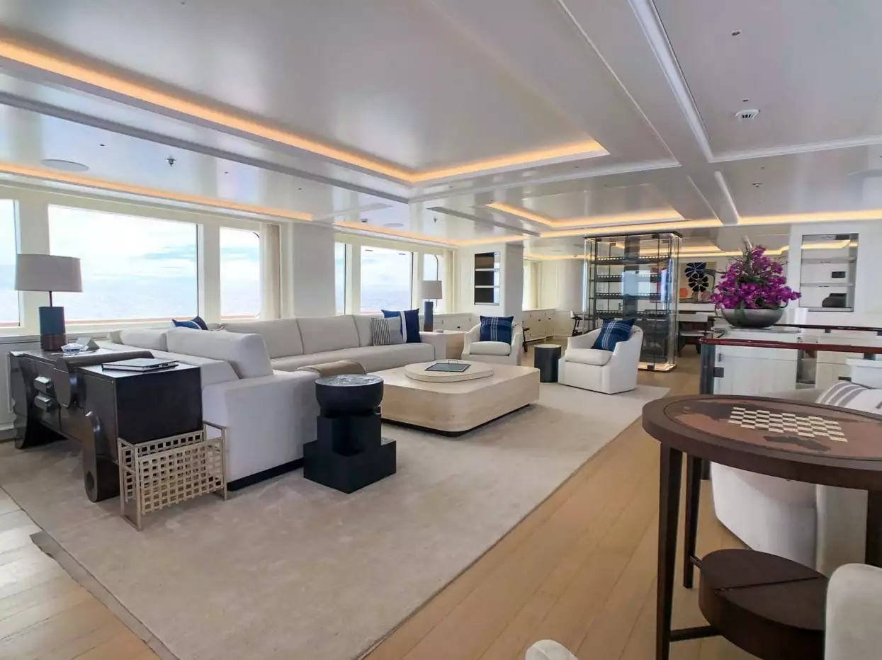 Interno di Broadwater dell'yacht di Feadship