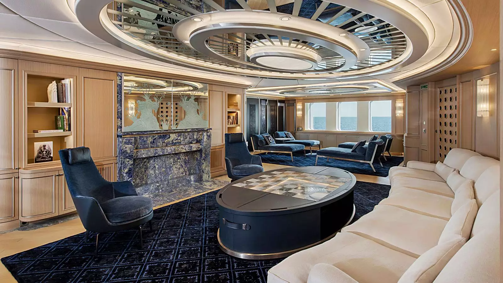 intérieur de yacht de rêve