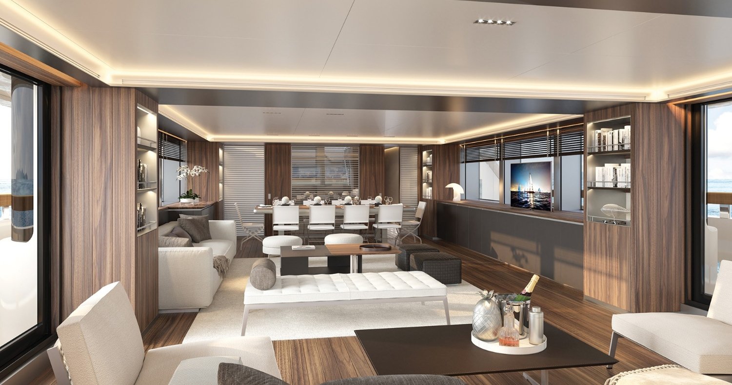 Intérieur du yacht San Lorenzo Ocean Dreamwalker