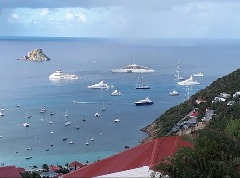 yachts in St Barts - New Years Eve - 2020