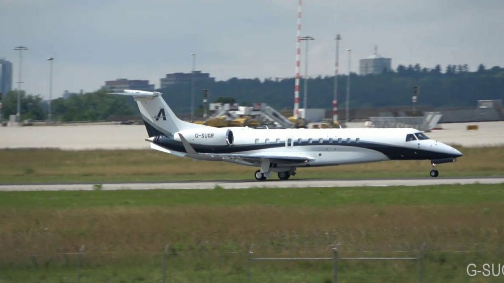 G-SUGR Embraer Legacy 650 طائرة خاصة لورد آلان شوجر