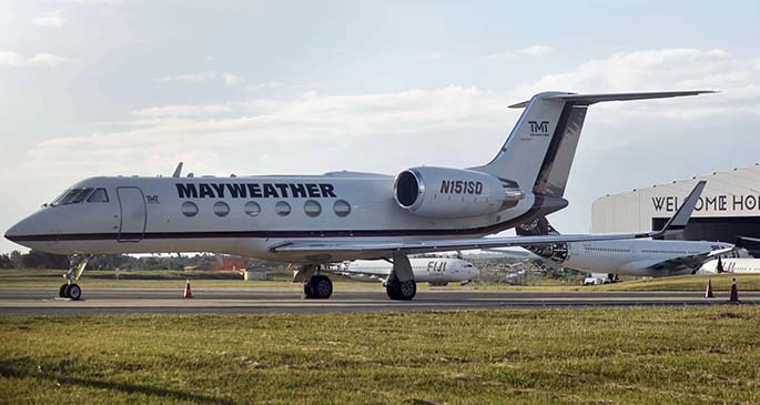 N151SD Gulfstream GIV Floyd Mayweather jet privé 